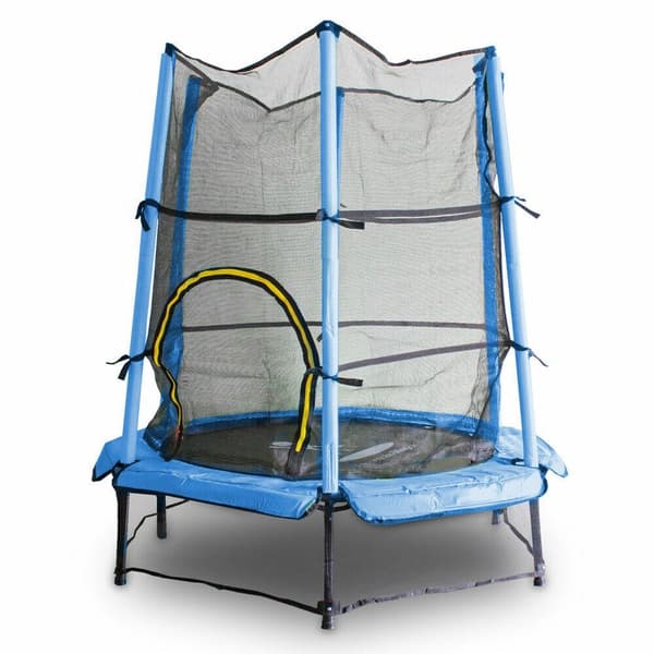 Barnstudsmatta f�r tr�dg?rden p? terrassen, 140 cm i diameter, kraftig studsmatta med �verdrag