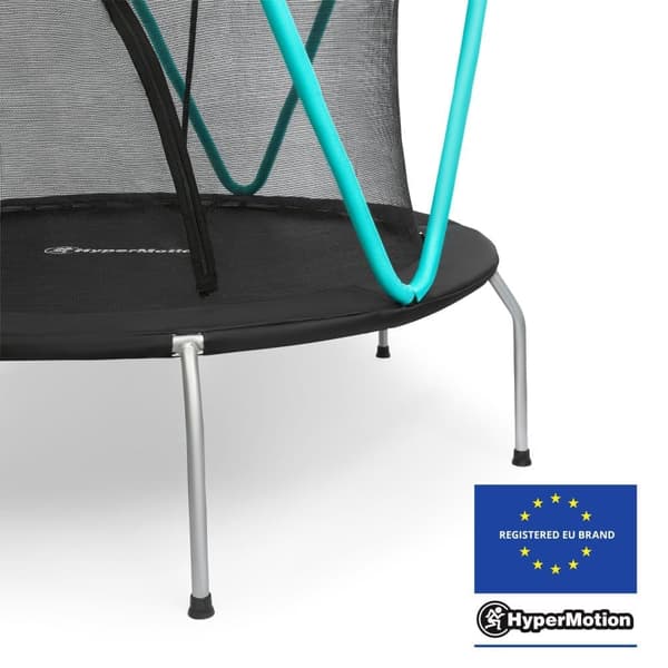 Børnetrampolin med sikkerhedsnet, til 3-8 år, Galvaniseret trampolin til indendørs og udendørs brug, maks. brugervægt op til 25 kg, Størrelse 167 cm