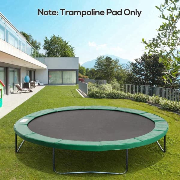 Rootz Trampolinfälgskydd - Trampolinfälg - Trampolinkantskydd - Grön - Säkerhetsnät 8ft 10ft 12ft 15ft - Ø366 Cm - (Trampolin ingår ej)
