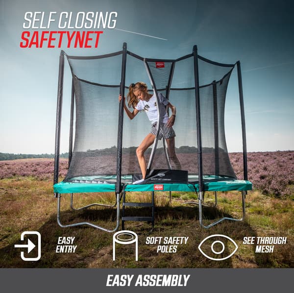 BERG Ultim Favorit InGround Trampolin - 330 cm - Rektangulær - Sort - Gold Solospring