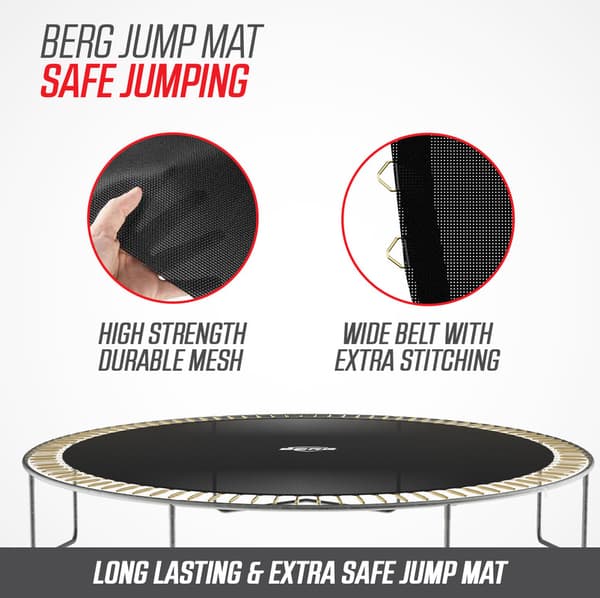 BERG Ultim Favorit InGround Trampolin - 410 cm - Rektangulær - Sort - Gold Solospring