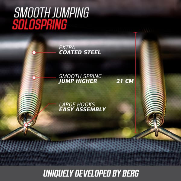 BERG Ultim Favorit InGround Studsmatta - 410 cm - Rektangulär - Svart - Gold Solospring - Inklusive Säkerhetsnät