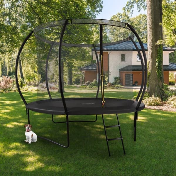 HyperMotion lasten trampoliini 3+, trampoliini tikkailla ja sisäritilällä kotiin ja puutarhaan, leikkikenttävälineet, lasten trampoliini, 305 cm 10FT
