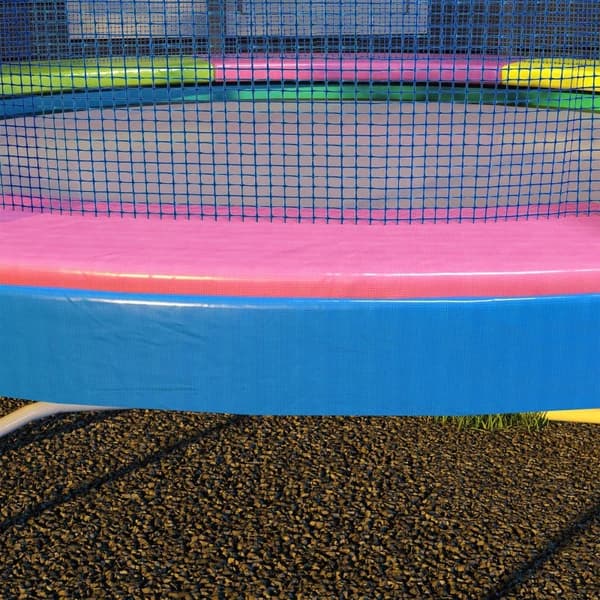 Rootz Ersättningskantskydd för studsmatta - Trampolinkantstoppning - Vattentät - Rivtålig - Gul + Rosa + Grön + Blå - Ø244 x 30H cm