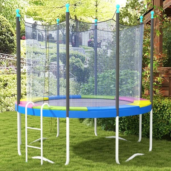 Rootz Ersättningskantskydd för studsmatta - Trampolinkantstoppning - Vattentät - Rivtålig - Gul + Rosa + Grön + Blå - Ø244 x 30H cm