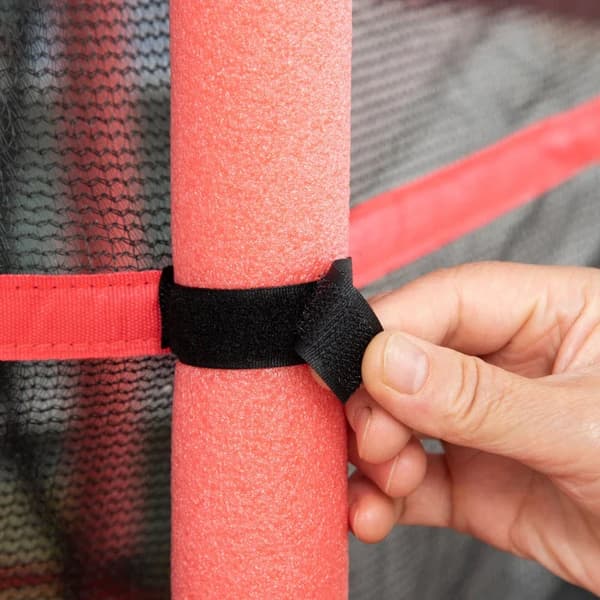 Rootz lasten trampoliini - Turvaverkko - Reunapehmuste - Säänkestävä - Metallirunko - Jopa 50 kg - Teräs - Muovi - Punainen - Ø163cm X 163cm