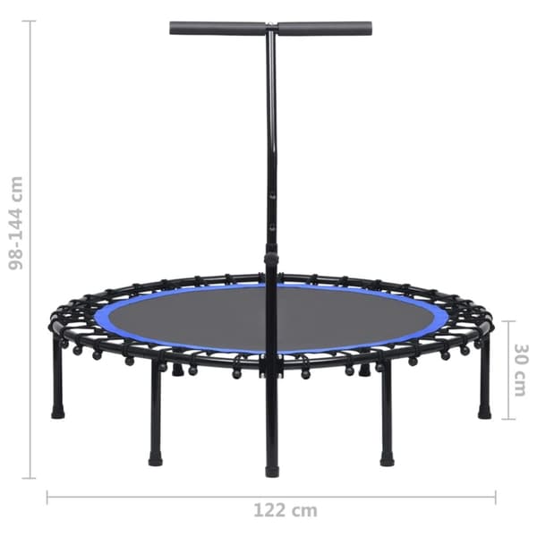 The Living Store Fitness trampoliini kahvalla 122 cm -  Trampoliinit