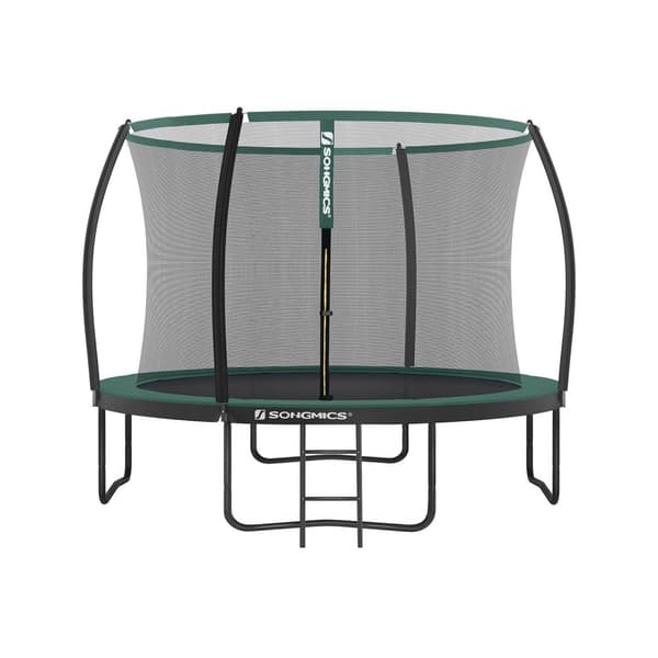Rootz 305 cm trampolinsæt - Udendørs trampolin - Hoppesjov - Fitness - Tætmasket sikkerhedsnet - 305 cm x 305 cm x 260 cm