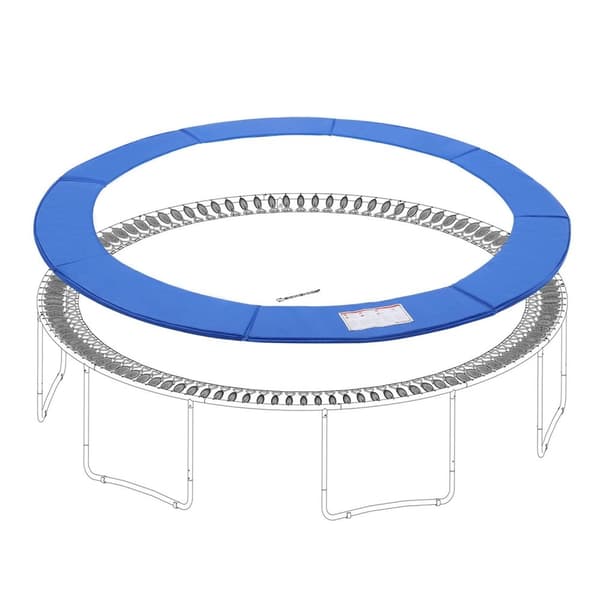 Rootz Trampolin Kantskydd - Säkerhetsdyna - Skyddsmatta - EPE-skum - UV-beständig - Vattentålig - 244cm x 184cm x 15mm