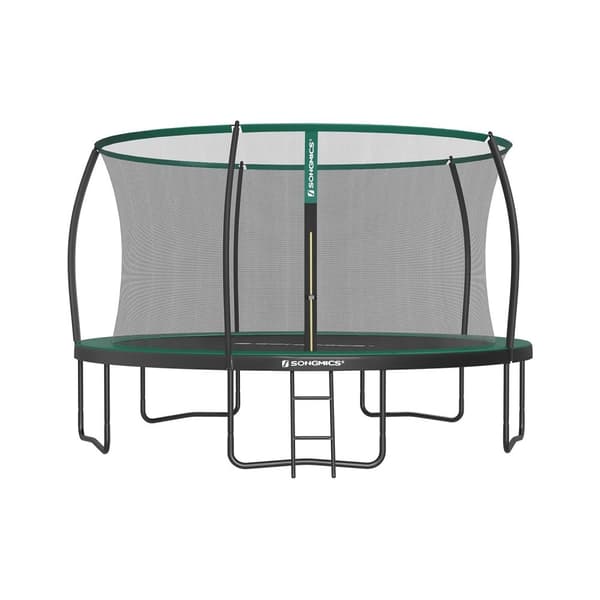 Rootz 14 fod trampolin med sikkerhedskabinet - udendørs hoppehus - hoppemåtte - galvaniseret stålramme - 427 cm x 270 cm x 90 cm