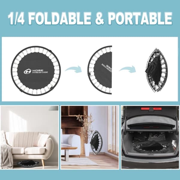 40" Hopfällbar Fitness Trampolin