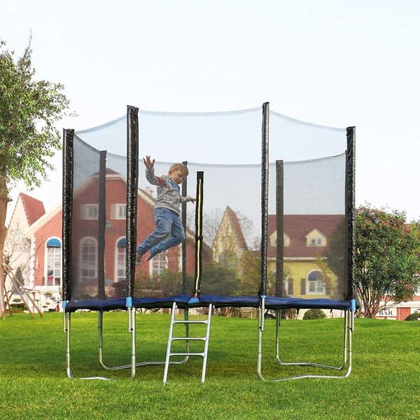 Rootz Trampolin Sikkerhedsnet - Udskiftningsnet - Beskyttende kabinet - Materialer af høj kvalitet - All-round beskyttelse - Ø 305 cm - 1,93 cm høj -