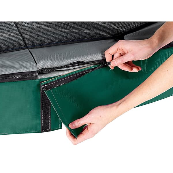 EXIT Elegant Premium trampolin 214x366cm med Deluxe sikkerhedsnet - grøn