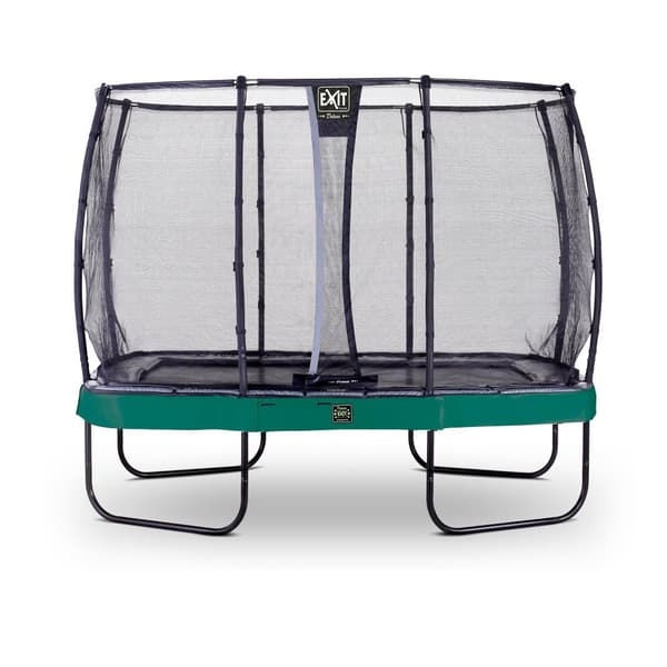 EXIT Elegant Premium trampolin 214x366cm med Deluxe sikkerhedsnet - grøn