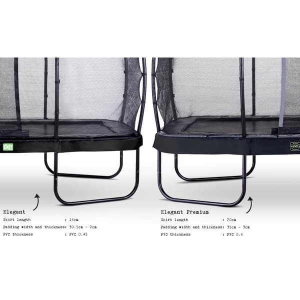 EXIT Elegant Premium studsmatta 244x427cm med Deluxe skyddsnät - svart