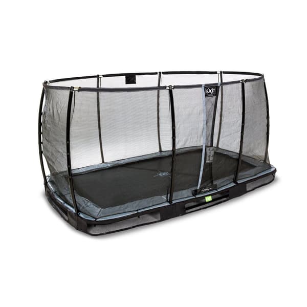 EXIT Elegant Premium nedgravet trampolin 214x366cm med Deluxe sikkerhedsnet - sort