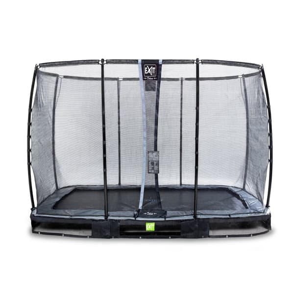 EXIT Elegant Premium nedgravet trampolin 214x366cm med Deluxe sikkerhedsnet - sort