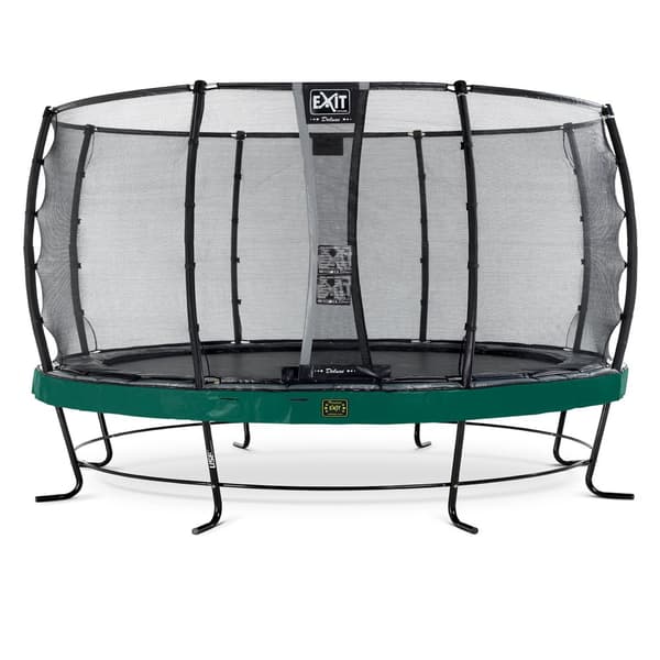 EXIT Elegant Premium trampolin ø427cm med Deluxe sikkerhedsnet - grøn