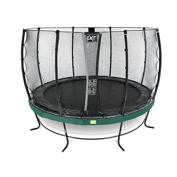 EXIT Elegant trampolin ø366cm med Economy sikkerhedsnet - grøn