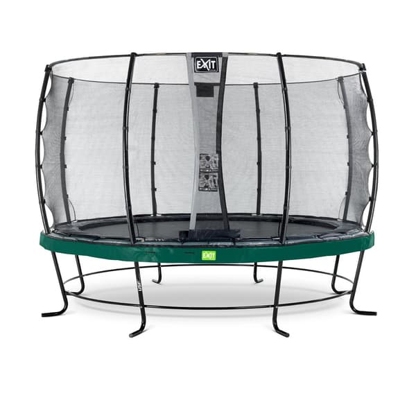 EXIT Elegant trampolin ø366cm med Economy sikkerhedsnet - grøn