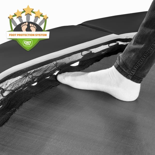 EXIT Black Edition nedgravet trampolin ø366cm - sort