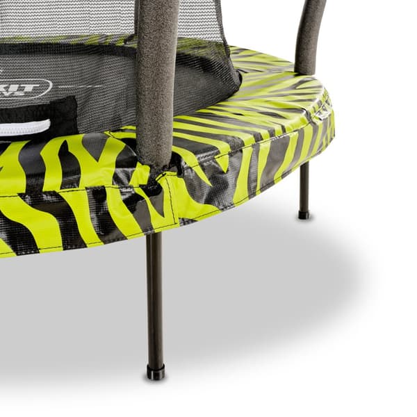 EXIT Tiggy junior trampolin med sikkerhedsnet ø140cm - sort/grøn