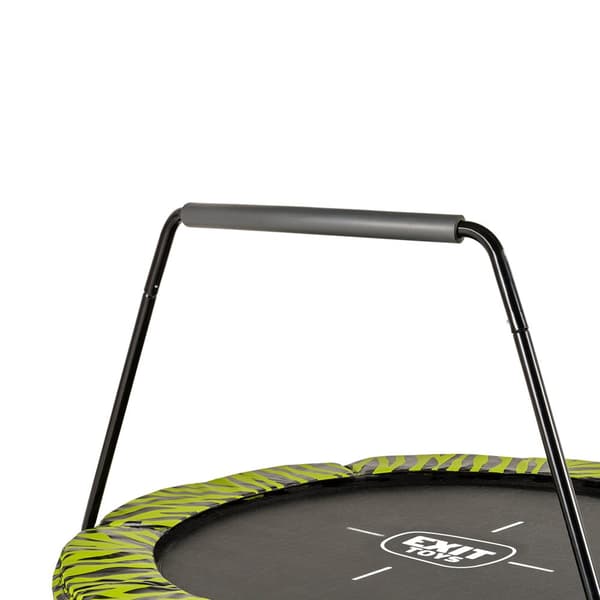 EXIT Tiggy junior trampolin med stang ø140cm - sort/grøn