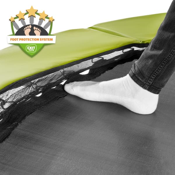 EXIT Silhouette nedgrävd sport-studsmatta ø427cm - grön