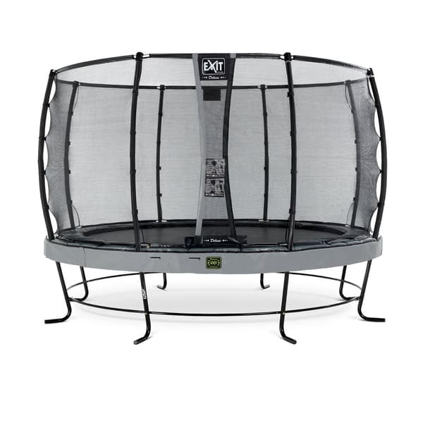 EXIT Elegant Premium trampolin ø366cm med Deluxe sikkerhedsnet - grå