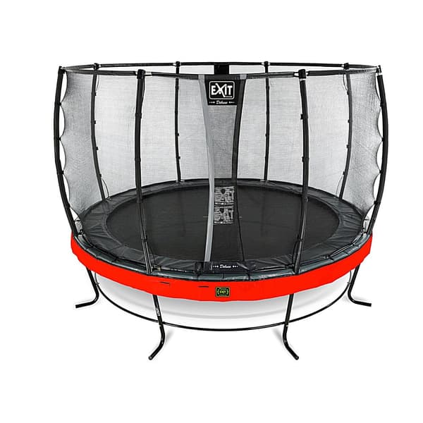 EXIT Elegant Premium trampolin ø366cm med Deluxe sikkerhedsnet - rød