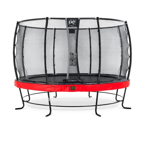 EXIT Elegant Premium trampolin ø366cm med Deluxe sikkerhedsnet - rød