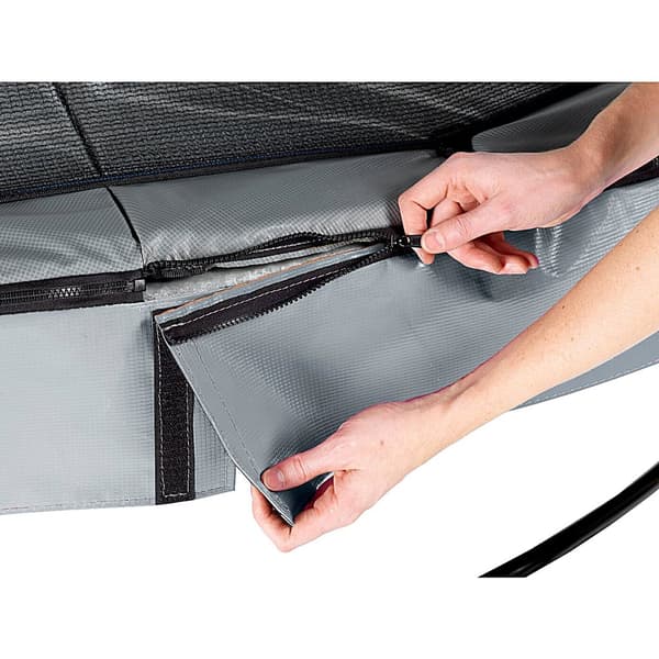 EXIT Elegant Premium studsmatta ø427cm med Deluxe skyddsnät - grå