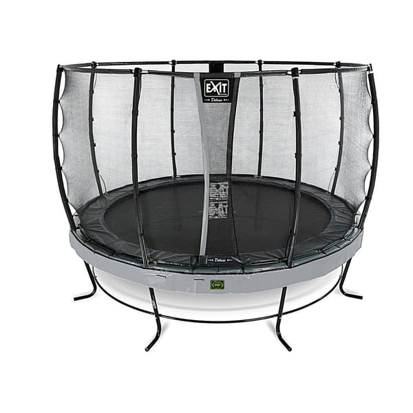 EXIT Elegant Premium studsmatta ø427cm med Deluxe skyddsnät - grå