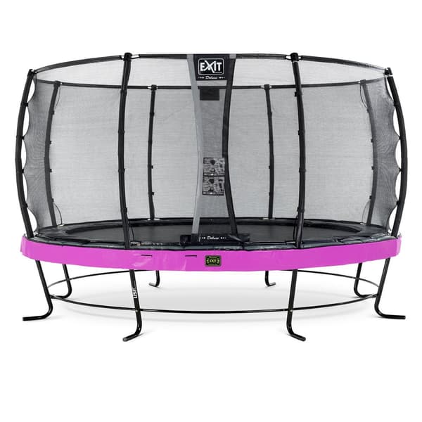 EXIT Elegant Premium trampolin ø427cm med Deluxe sikkerhedsnet - lilla