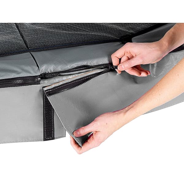 EXIT Elegant Premium trampolin 214x366cm med Deluxe sikkerhedsnet - grå