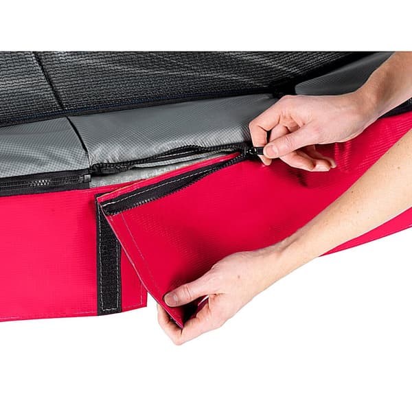 EXIT Elegant Premium trampolin 214x366cm med Deluxe sikkerhedsnet - rød
