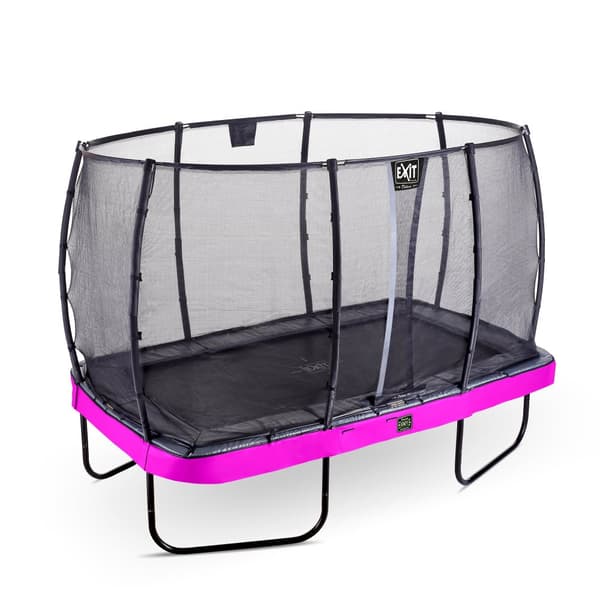 EXIT Elegant Premium trampolin 214x366cm med Deluxe sikkerhedsnet - lilla
