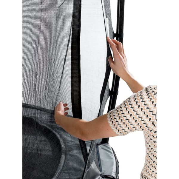 EXIT Elegant trampolin 214x366cm med Economy sikkerhedsnet - blå