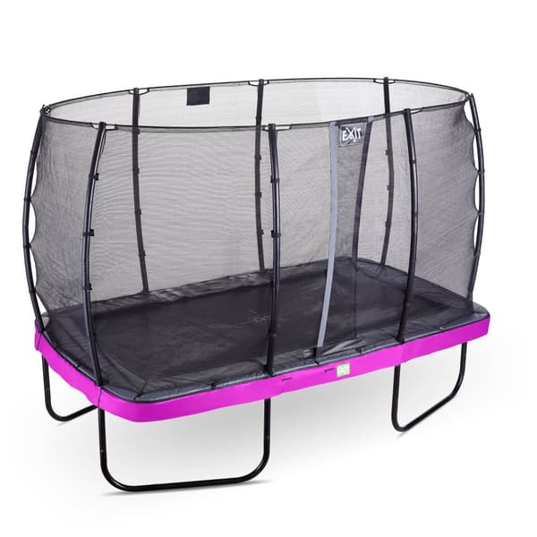 EXIT Elegant trampolin 214x366 cm med Economy sikkerhedsnet - lilla