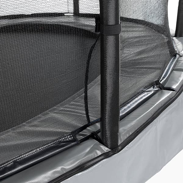 EXIT Elegant Premium nedgravet trampolin 214x366cm med Deluxe sikkerhedsnet - grå
