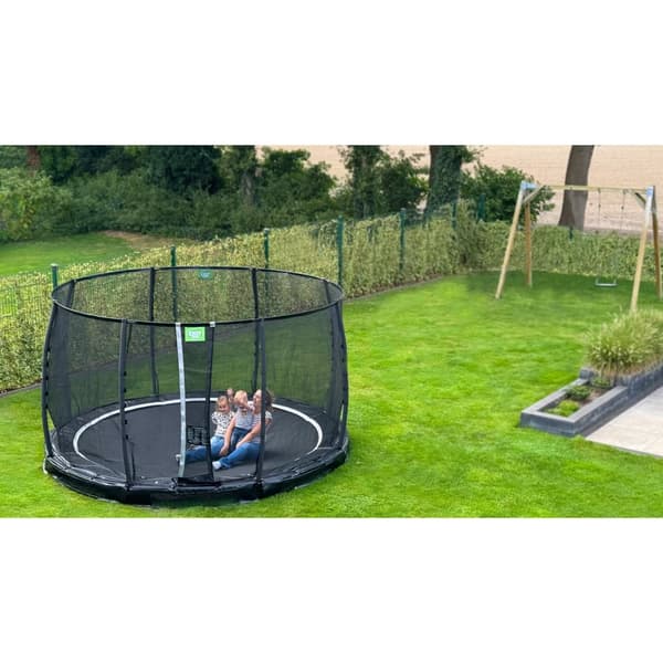 EXIT Allure Premium nedgravet trampolin ø366cm - sort