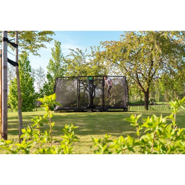 EXIT Allure Premium nedgravet trampolin 244x427cm - grøn