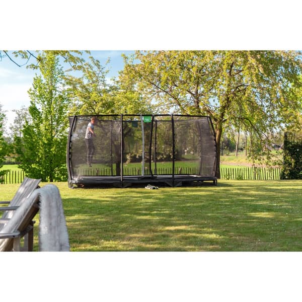 EXIT Allure Premium nedgravet trampolin 244x427cm - grøn