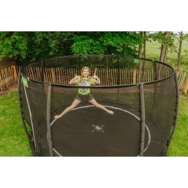 EXIT Dynamic marktrampolin ø366cm med skyddsnät - svart