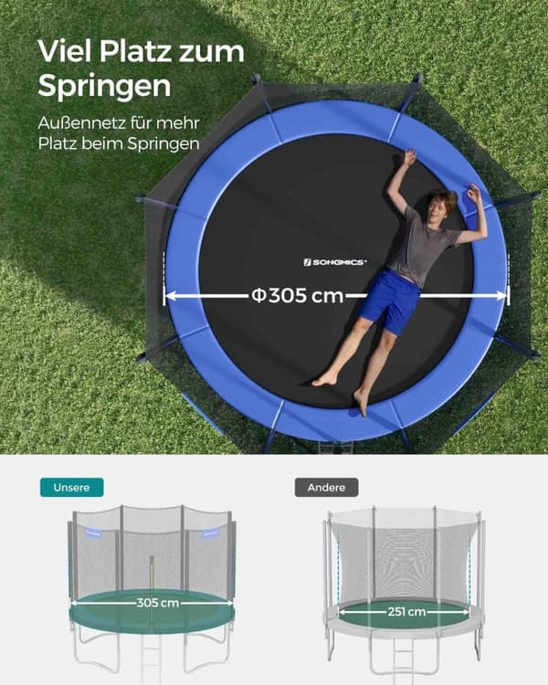 Rootz Trampolin - Børnetrampolin - Baggårdstrampolin - TÜV Rheinland-certificeret - 150 kg bæreevne - 76 cm - Galvaniseret stål