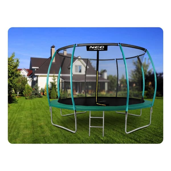 Profileret havetrampolin 12ft/374cm med Neo-Sport internt net