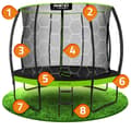Miniatyrbillede 5 af 6: Profileret havetrampolin 10ft/312cm med Neo-Sport indernet