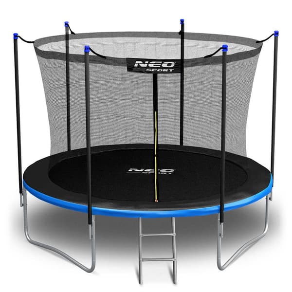 8ft/252cm havetrampolin med indvendigt net og Neo-Sport stige