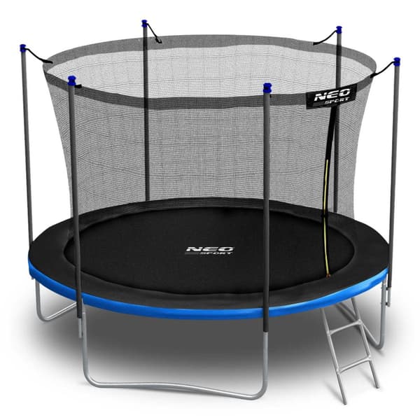 8ft/252cm havetrampolin med indvendigt net og Neo-Sport stige