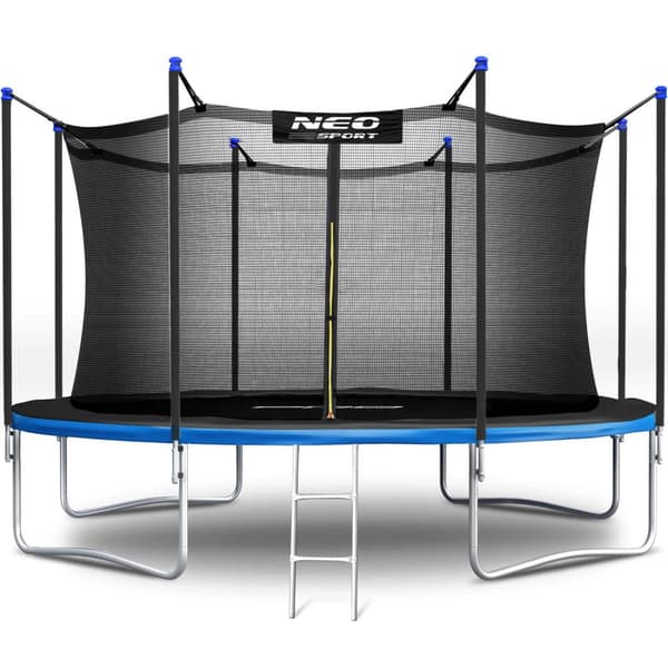 Havetrampolin 12ft/374cm med indvendigt net og stige Neo-Sport